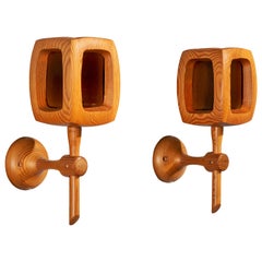 Tranås Stilarmatur, Wall Lights, Kiefer, Glas, Schweden, 1970er