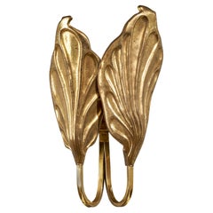 Tommaso Barbi, Wall Light, Brass, Italy, 1970s