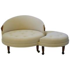 Vintage Superb Adrian Pearsall Round Lounge Chair with Fitted Ottoman