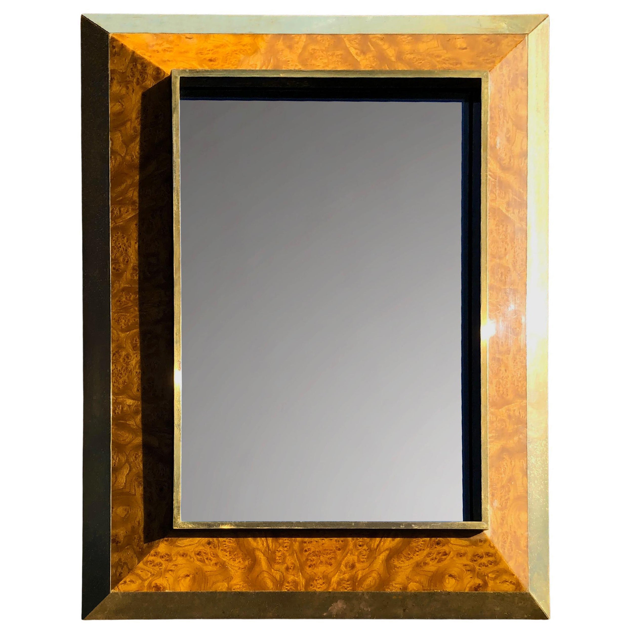 MIRROR Mural Luxueux LACQUERED de JEAN-CLAUDE MAHEY, France, 1970