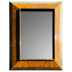 ONE (OF A PAIR) Luxurious LACQUERED Wall MIRROR by JEAN-CLAUDE MAHEY France 1970