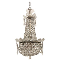 Petite Crystal and Glass Chandelier