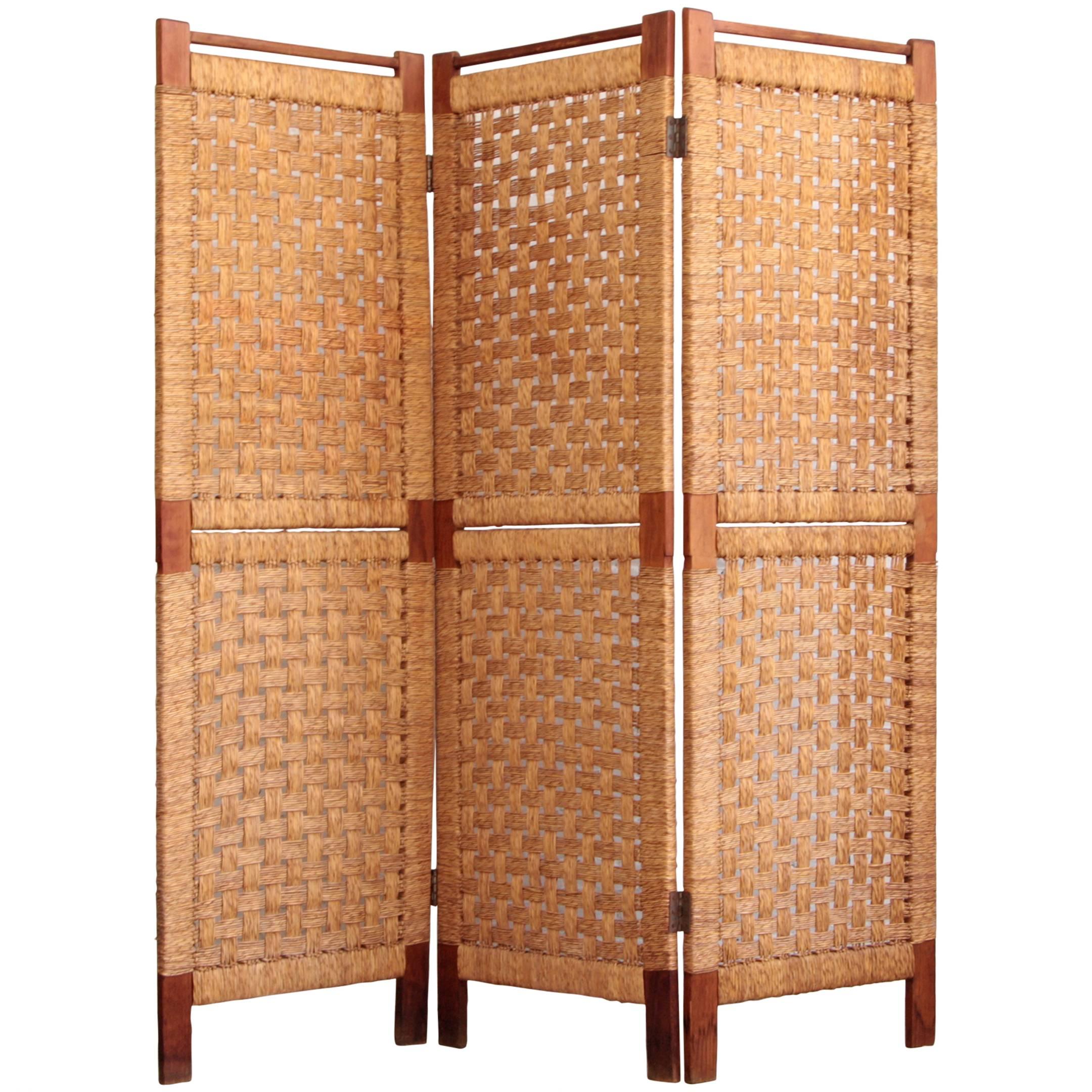Clara Porset Folding Woven Rush Screen