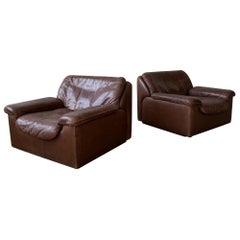 DS-66 Leather Lounge Chairs by De Sede