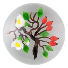 Victor Trabucco Pisapapeles Lampwork Rosa silvestre 1988