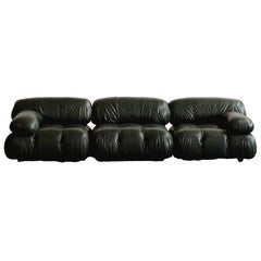 Mario Bellini "Camaleonda" Sofa for B&B Italia, Dark Green, 1970, Set of 3