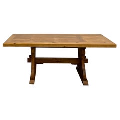 Table de monastère de Savoyard en pin massif, CIRCA 1970