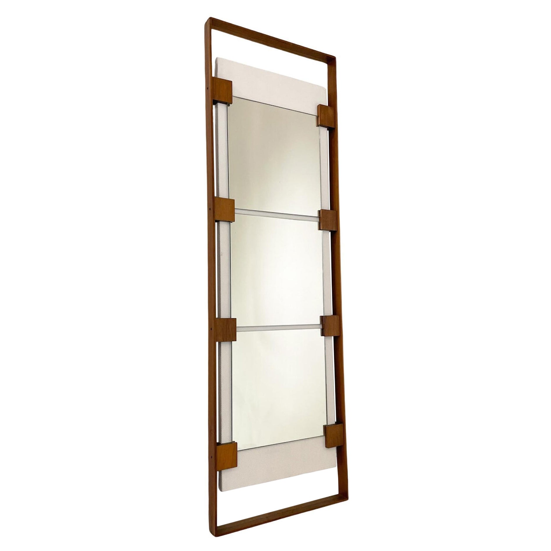 Miroir triptyque du milieu du siècle par Ignazio Gardella, années 1950