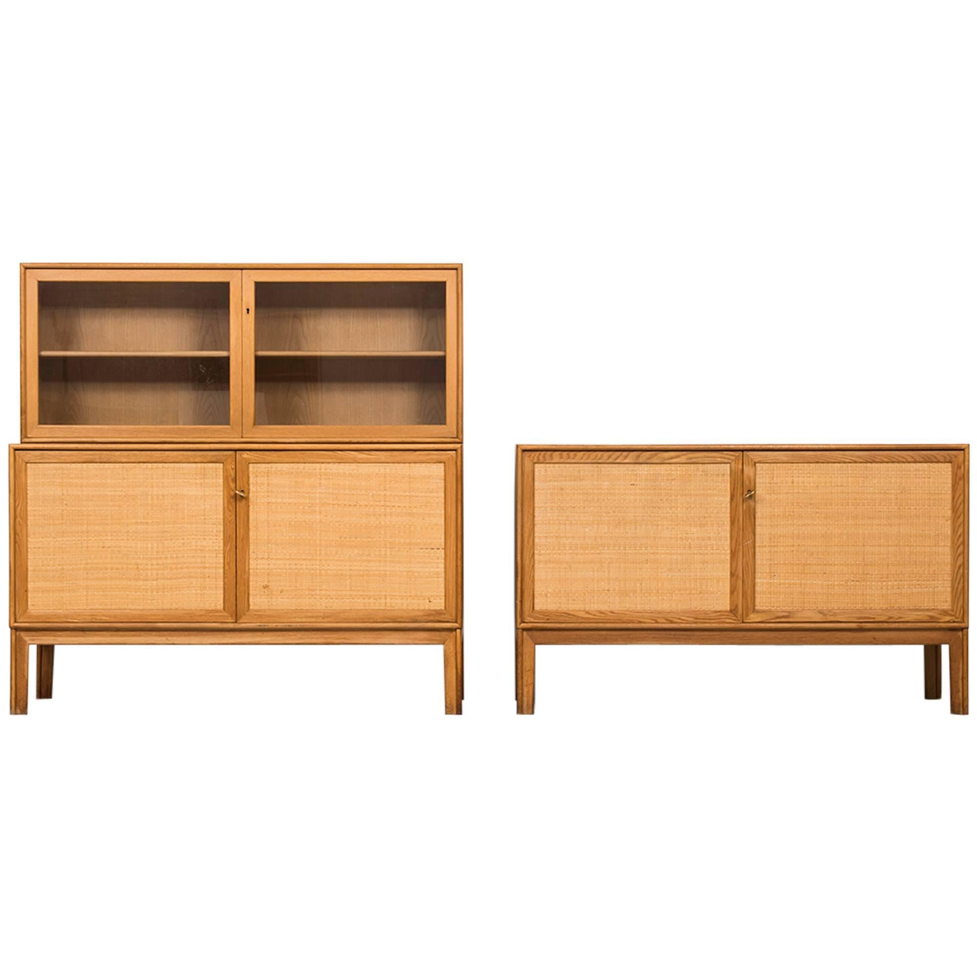 Alf Svensson Sideboards with Glass Cabinet by BjäSta in Sweden