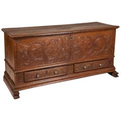 18th Century Oak Marriage Chest