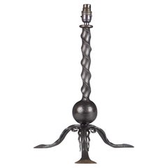 Arts and Crafts Wrought Iron Table Lamp