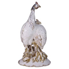 Fagiani Guido Cacciapuoti Art Deco Figurina Animale Italiana Porcellana Ceramica