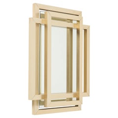 Miroir sculptural en laiton - Philippe Jean