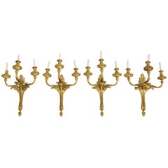 Set of Louis XVI Style Gilt Bronze Sconces
