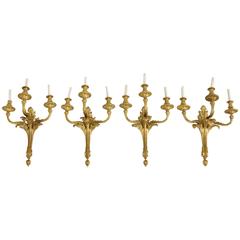 Set of Louis XVI Style Gilt Bronze Sconces 6