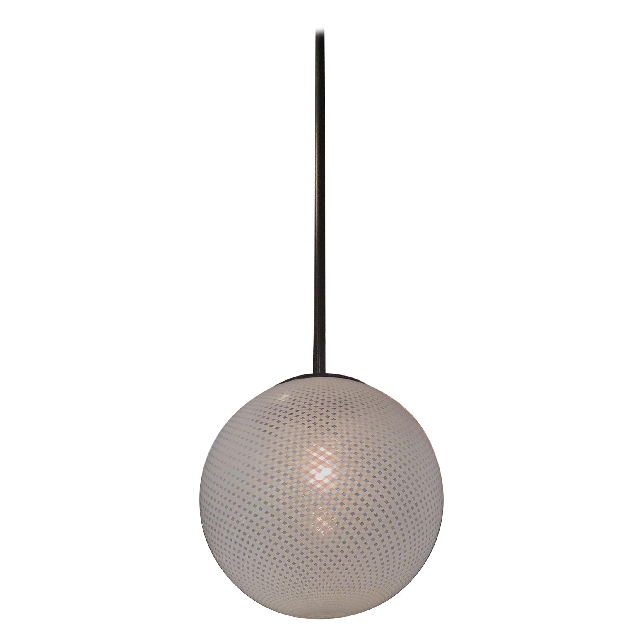 Venini Kronleuchter FILIGRANA Murano Glas Crome Italia, 1930