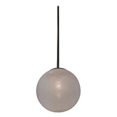 Lámpara Venini "FILIGRANA" Cristal de Murano Cromo Italia, 1930