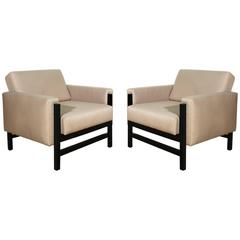 Pair of Cubist Armchairs from the 1960s