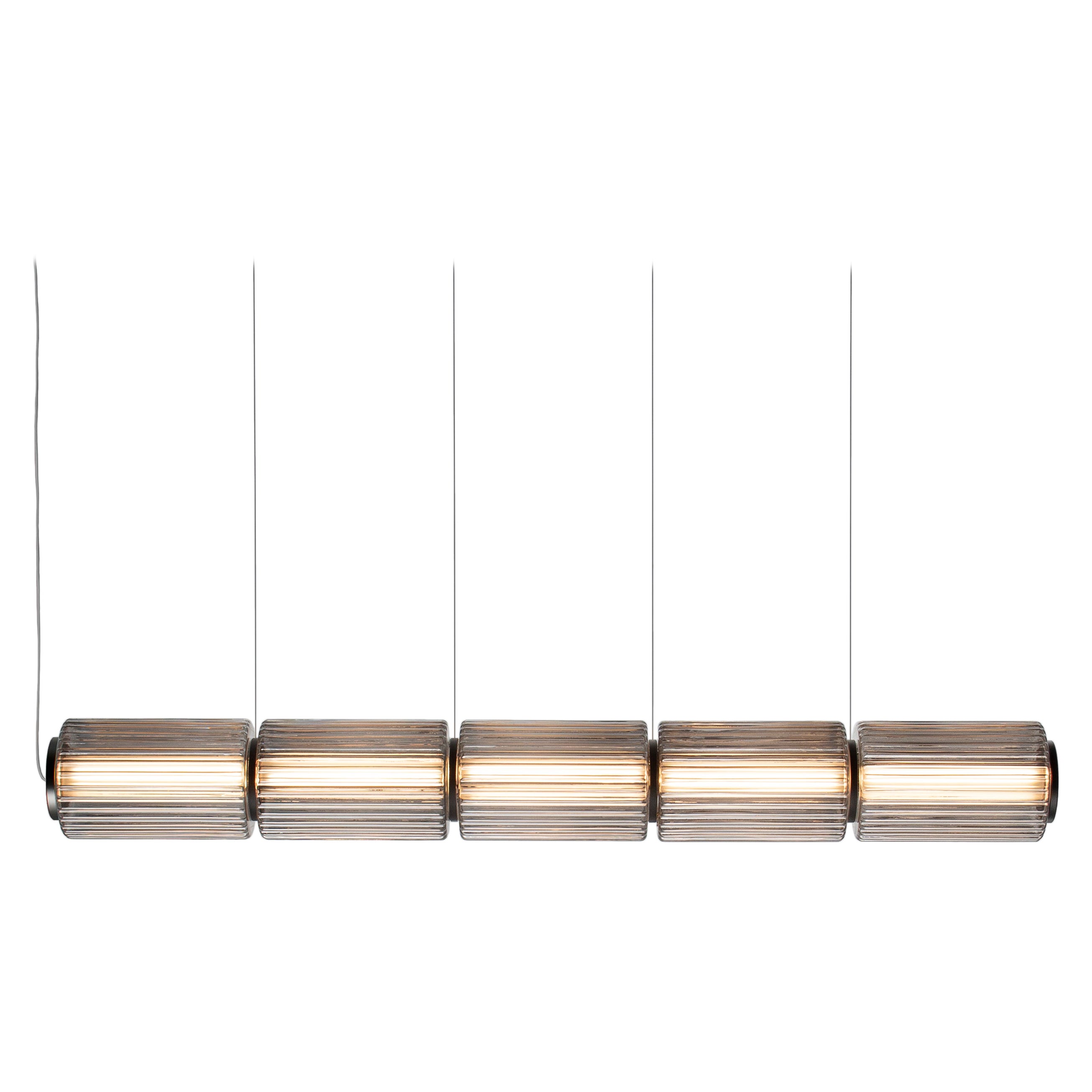Contemporary Pendelleuchte 'Column' 175-5, Horizontal, Carbon