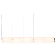 Lampe suspendue contemporaine 'Column' 175-5, horizontale, ivoire