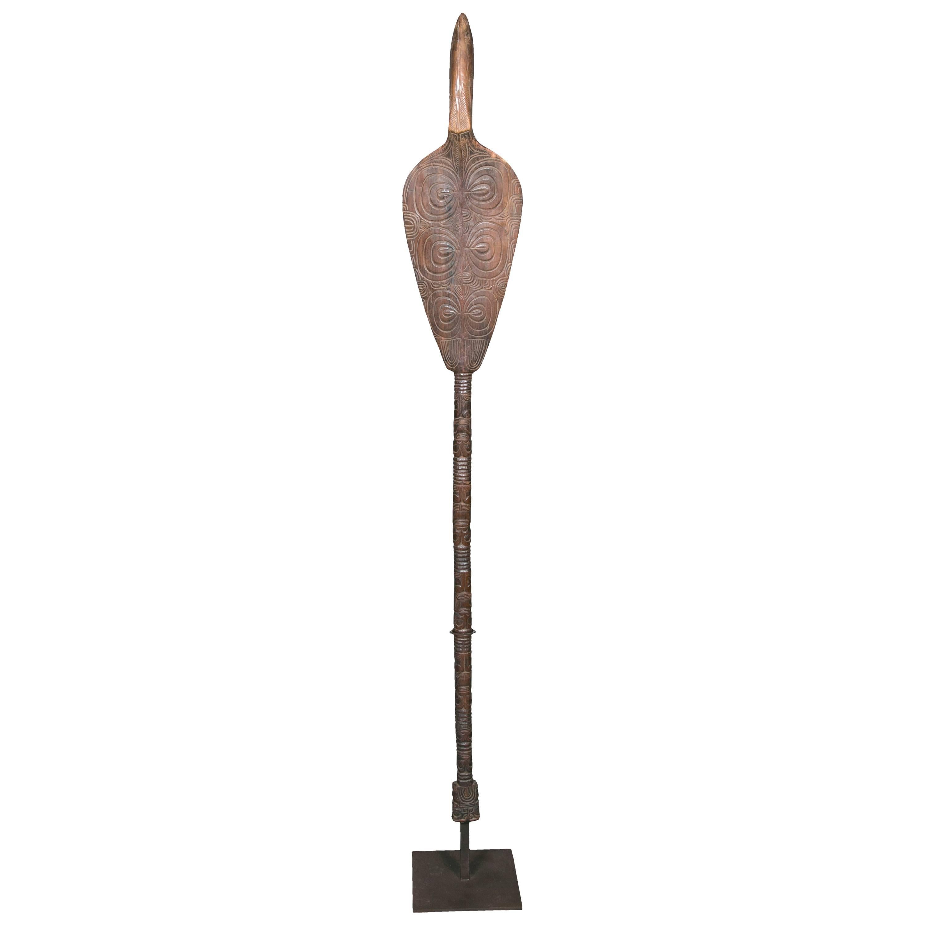 Very Rare Museum Quality Ceremonial Paddle, Marquesas Islands, French Polynesia For Sale