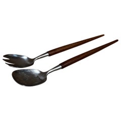 Juego de Servidor de Ensalada de Teca Modernista de los años 60 Noruega