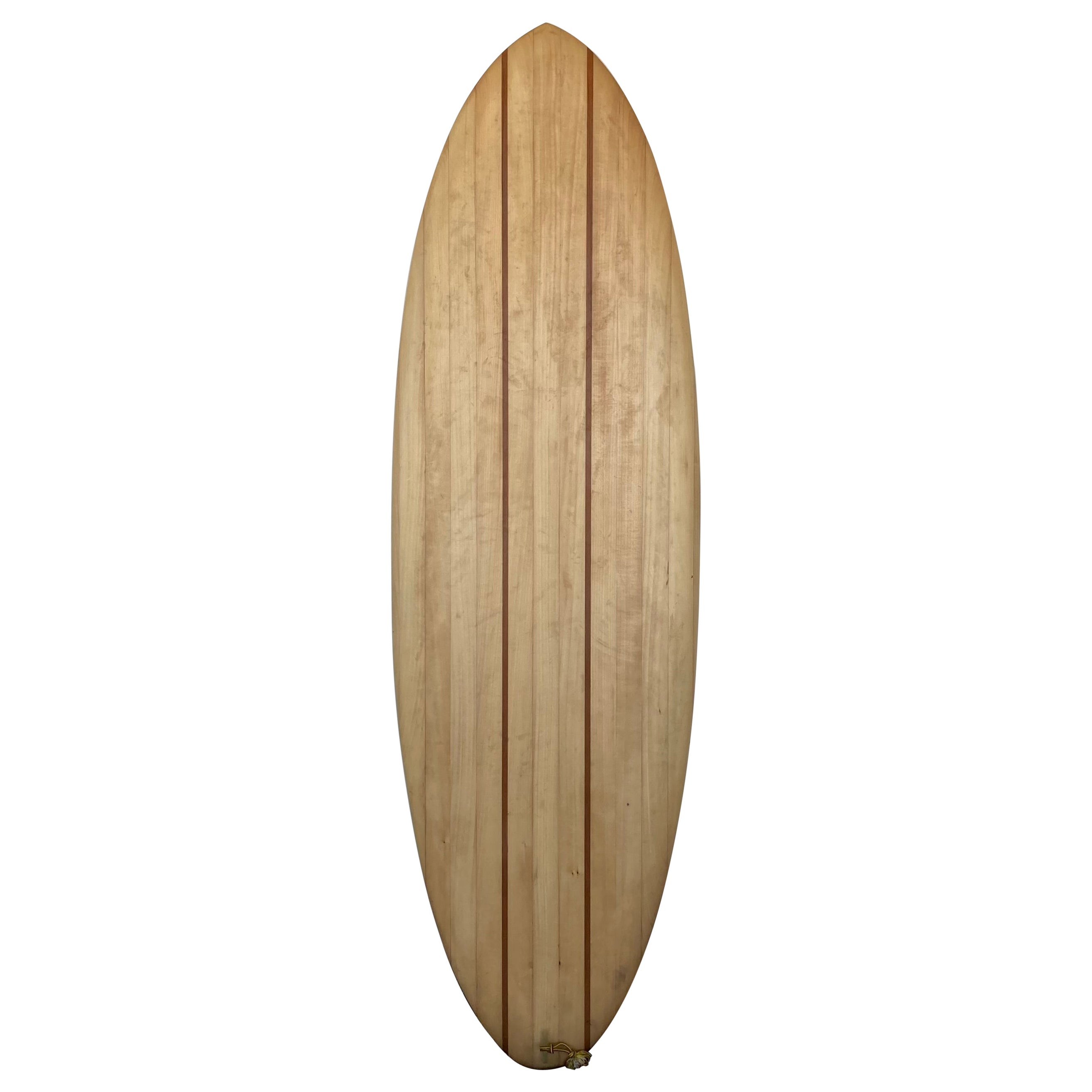 Tavola da surf in legno di teak e spigola di 1 metro e 80 in stock in vendita