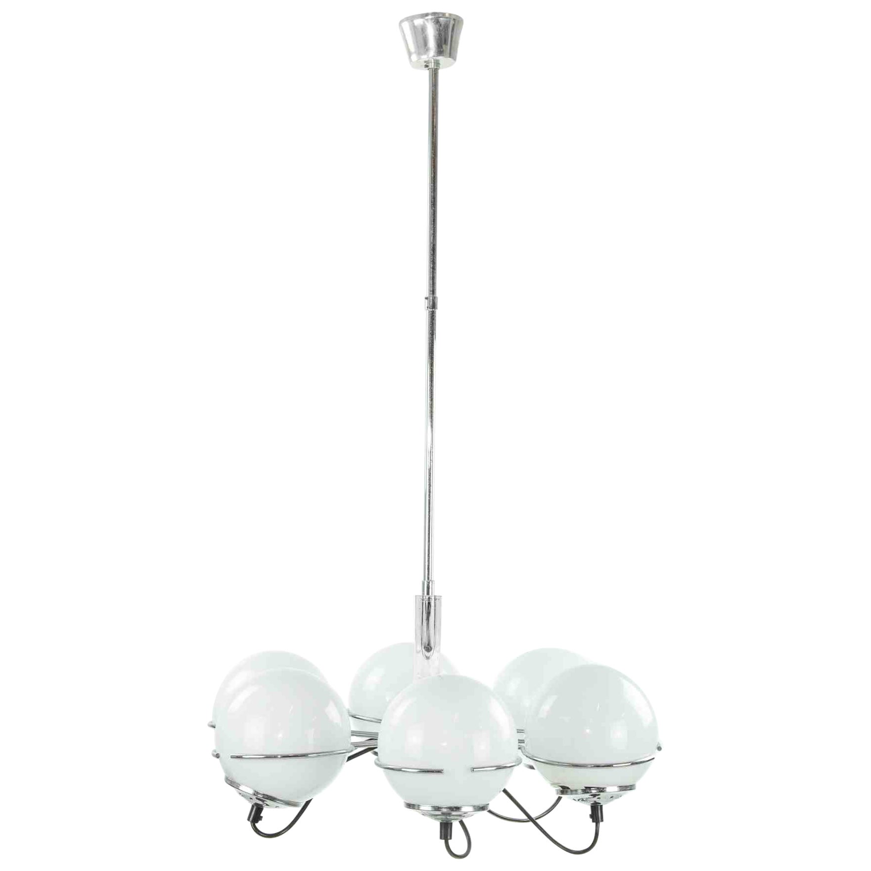 Vintage Six Lights Kronleuchter von Targetti Sankey, 1970er Jahre