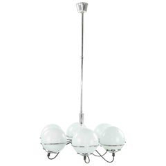 Vintage Six Lights Kronleuchter von Targetti Sankey, 1970er Jahre