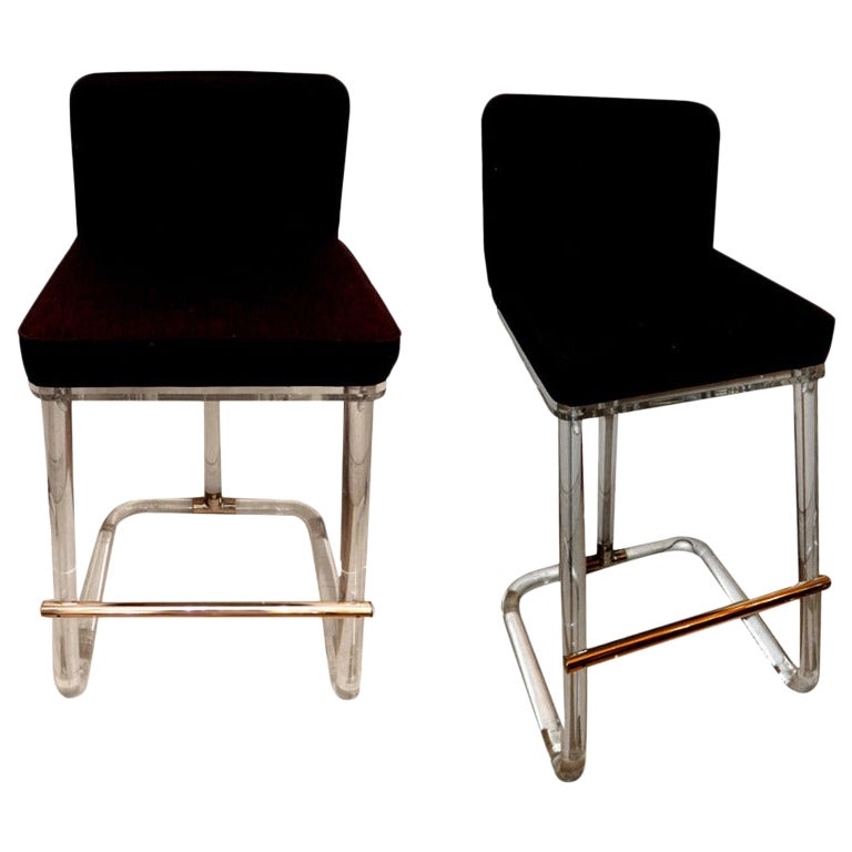 Pair of Lion in Frost St. Bar Stools