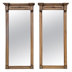Paire de miroirs muraux de style toscan italien Thomasville du milieu du siècle dernier