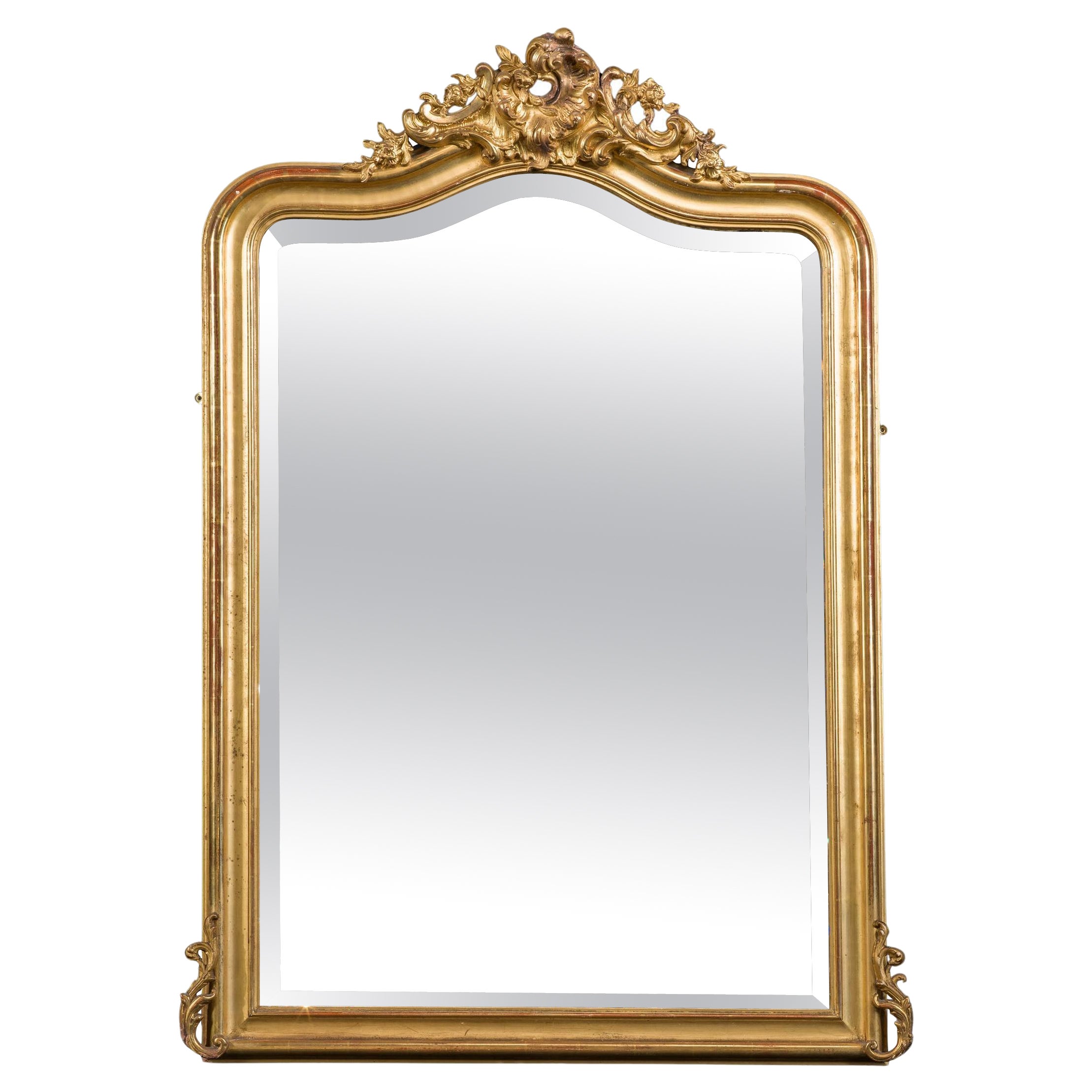 Elegance du miroir à trumeau en bois doré de France