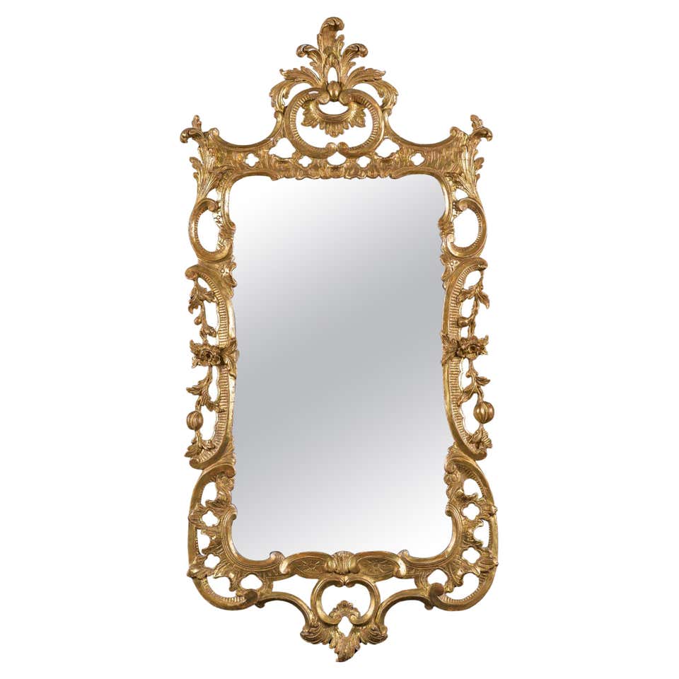 Large Rococo Pier Wall Mirror, 18th Century For Sale at 1stDibs