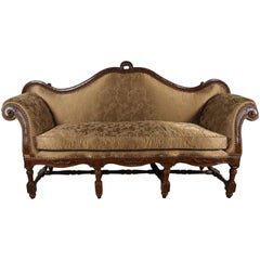 18th Century French Carved Walnut Canapé Sofa