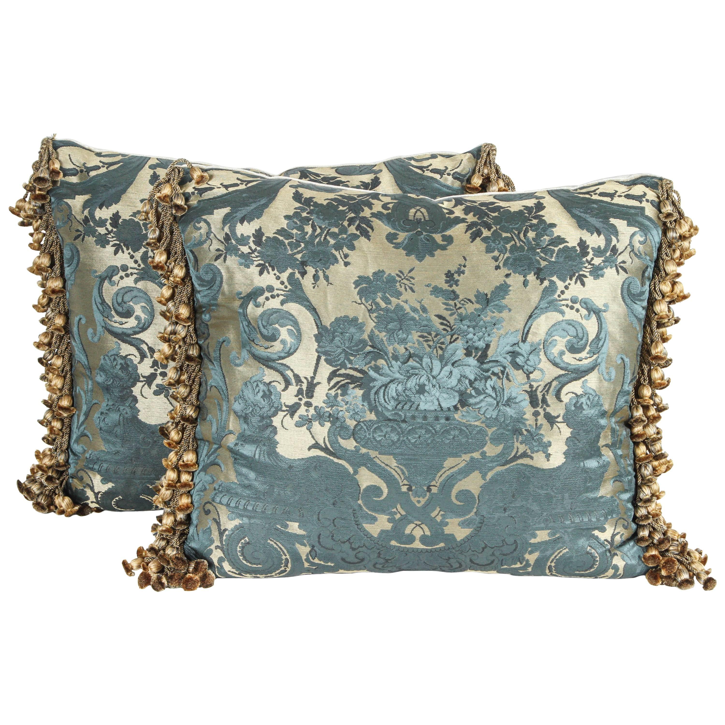 Pair of Luigi Bevilacqua Brocade Silk Pillows