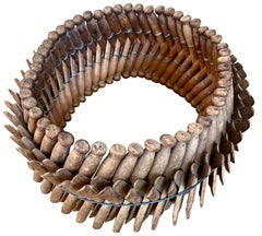 Folk Art Wood Clothes Pin Wreath