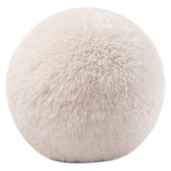 Modern Baby Spheric Ottoman Fluffy Edition in Premium Faux Fur by NOOM