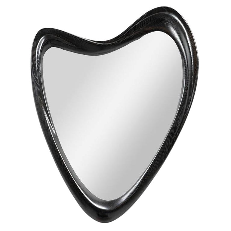 Celine wall mirror in Ebony stain on Ash wood by Amorph