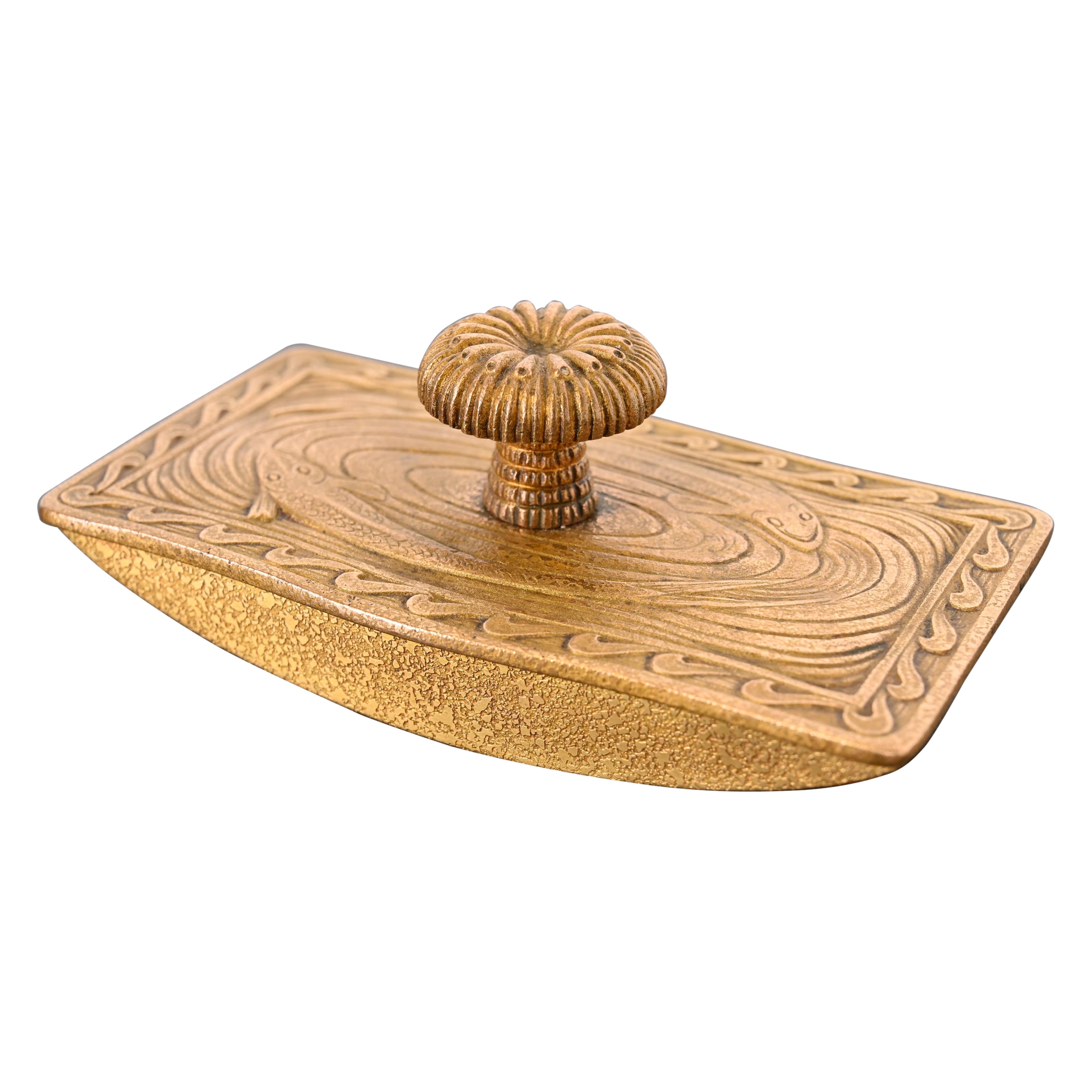 Tiffany Studios New York Nautical Bronze Doré Rocker Blotter