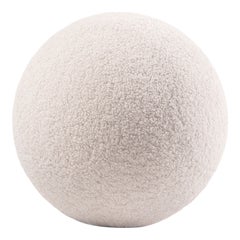 Modern Baby Spheric Ottoman Fluffy Edition in Faux Sheepskin by NOOM