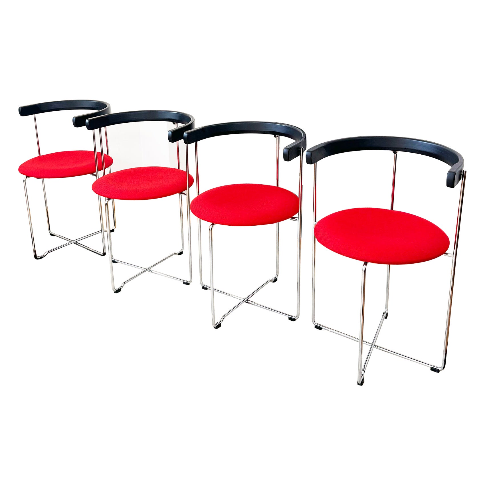 Set of 4 Sóley 2750 Folding Chairs by Valdimar Harðarson for Kusch & Co., 1980s