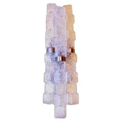 Zero Quattro cube Glass Murano wall lighting, italy 1970