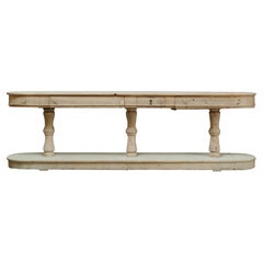 Antique 19th century Spanish pinewood shop counter ...