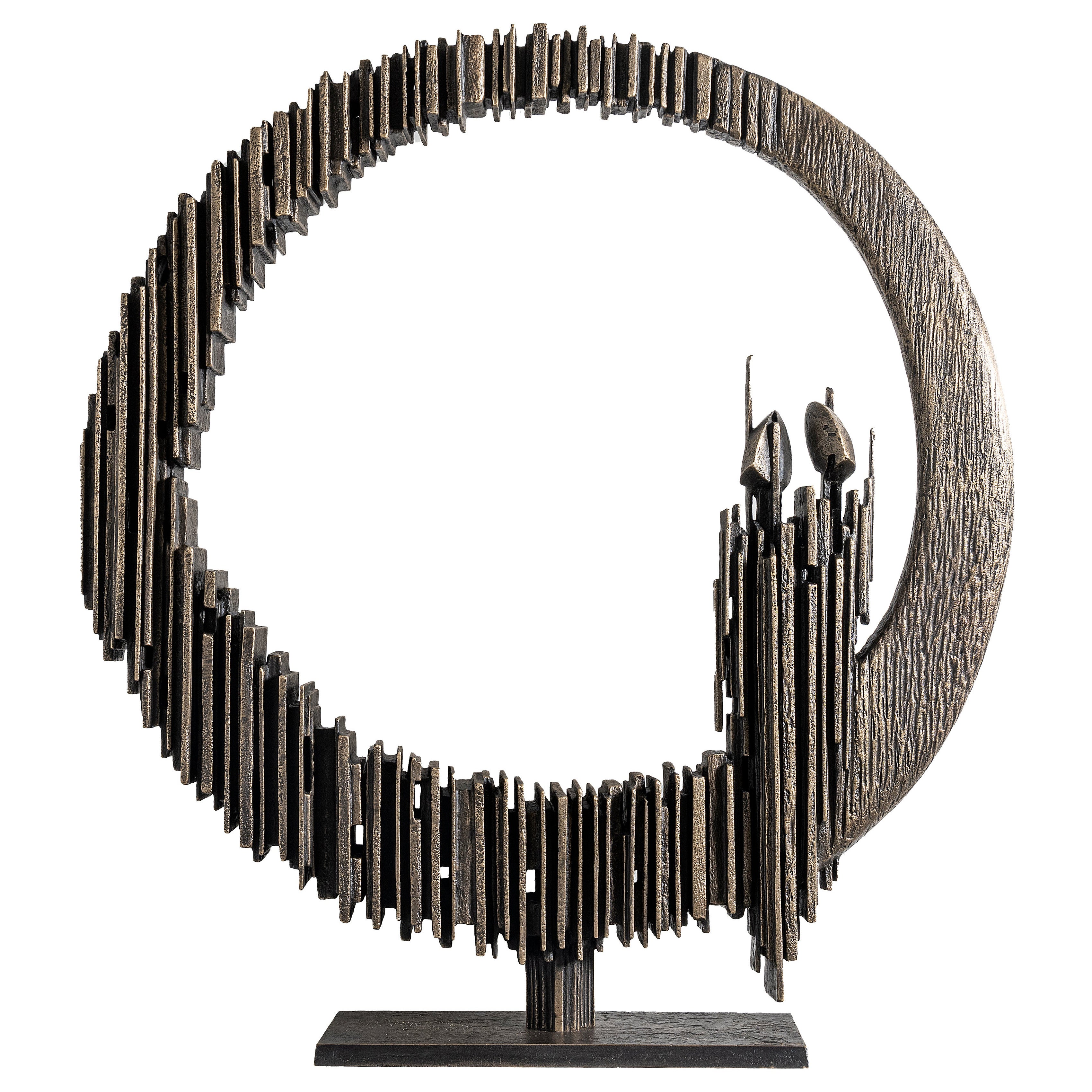 Circle Of Love Bronze Sculpture by Gardeco Objects