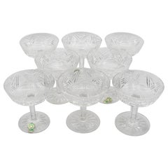 Vintage c. 1970 Set of 8 Lismore by Waterford Champagne Coups