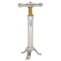 Vintage Silver Plated Corkscrew, Italy, Mid-20th Century