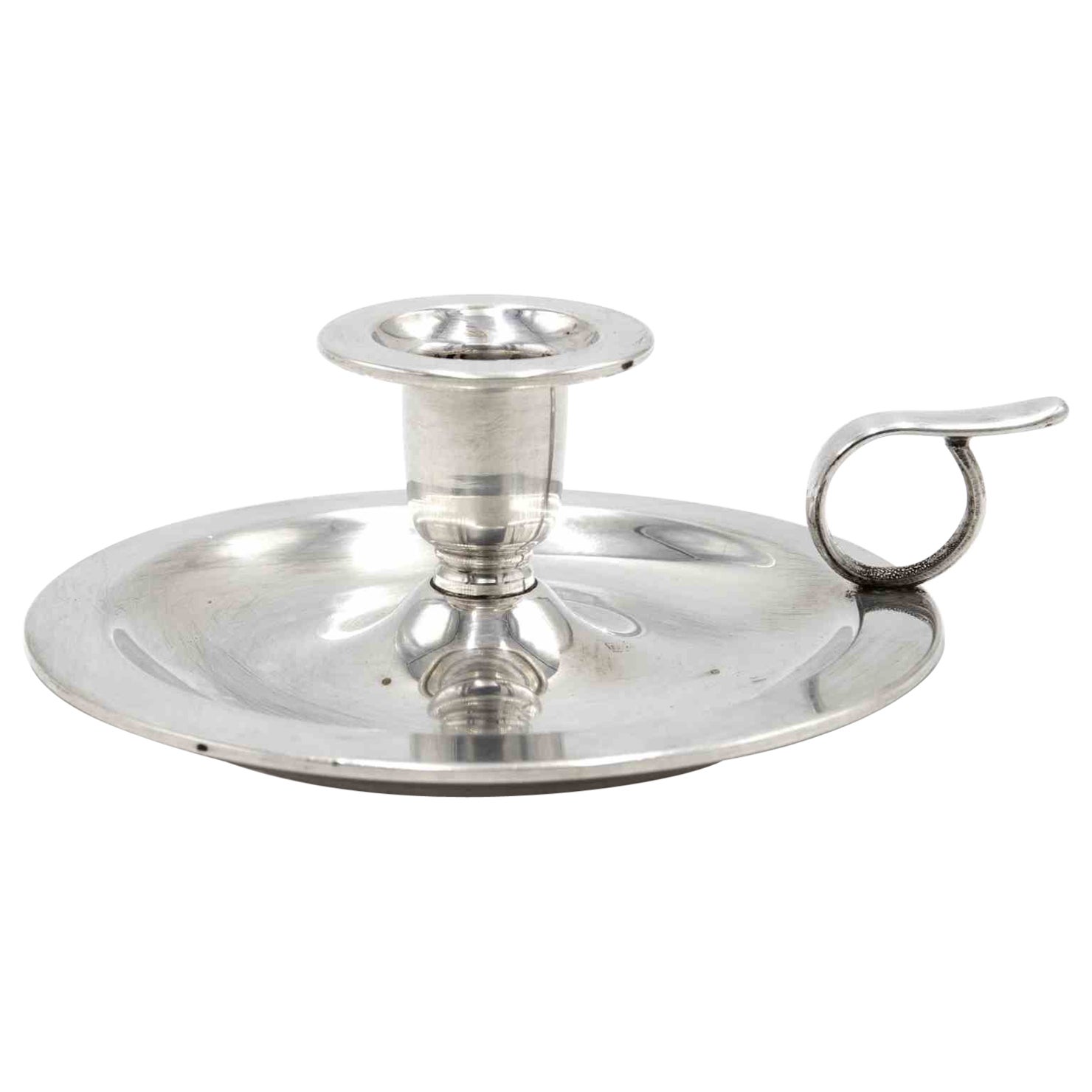 Vintage Silver Candle Holder, Italy, 1970s
