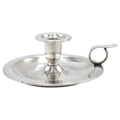 Vintage Silver Candle Holder, Italy, 1970s