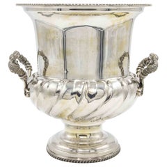 Vintage Silver Ice Bucket, Italy, 1970s