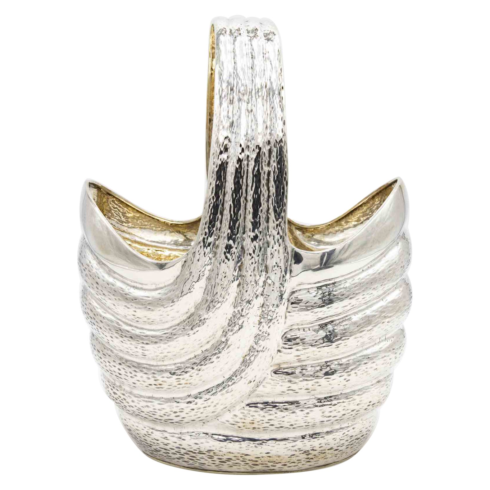 Cesta de fruta de plata, Italia, años 70
